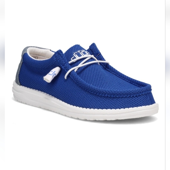 Hey Dude Wally Mebs Sox Go Blue Shoes - Picture 3 of 9